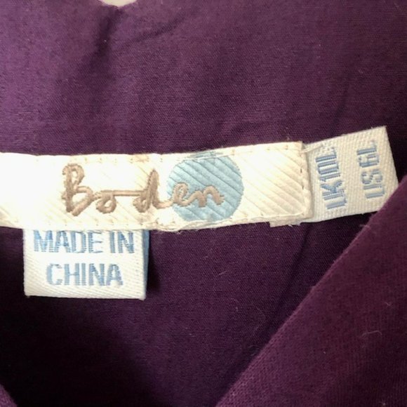 Boden Purple Plum Smart Shift WH251 Sleeveless Cotton - 6L - Picture 8 of 10